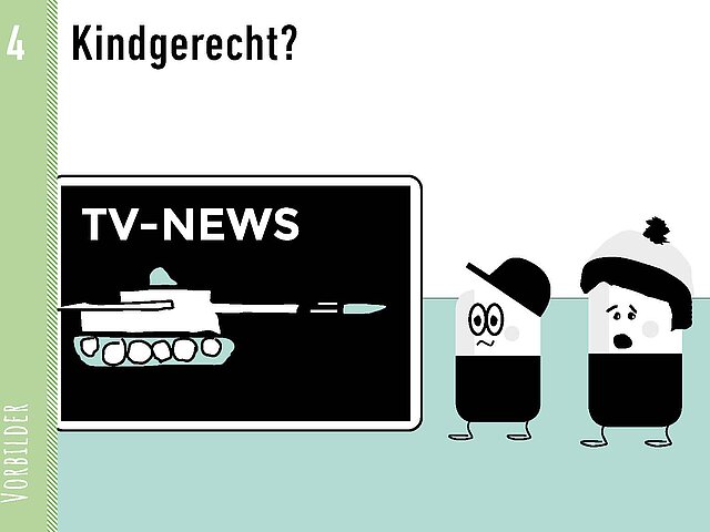 Grafik als Comic: Vorbilder, Bildkarte: Kindgerecht?